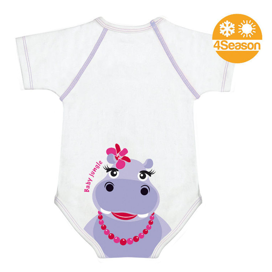 BODY TAGLIA UNICA 0-36 MESI PER NEONATO E BIMBO IN COTONE BIO 4SEASON JUNGLE - IPPODOLCE  JBIMBI