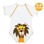 BODY JBIMBI MONOTAGLIA PER NEONATO BAMBINO IN BIO COTONE 0-36 MESI JUNGLEE "LEONCINO"