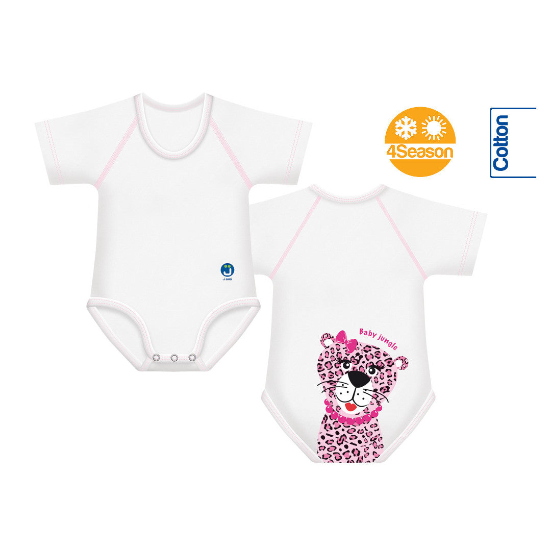 BODY JBIMBI TAGLIA UNICA PER NEONATO BAMBINO IN COTONE 0-36 MESI JUNGLE - LEOPARDINA