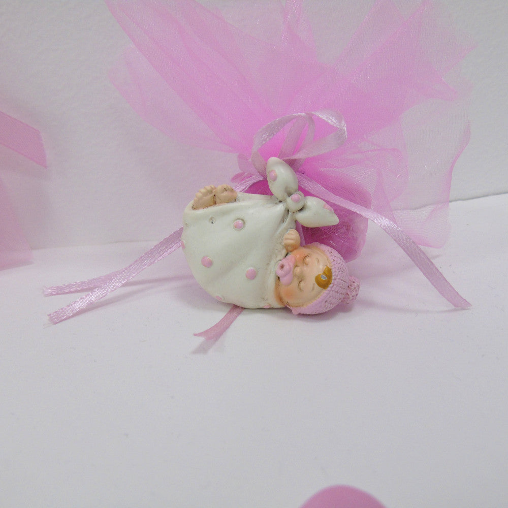 Bomboniera Nascita Battesimo Sacchettino Segnaposto - Fagotto Bimba