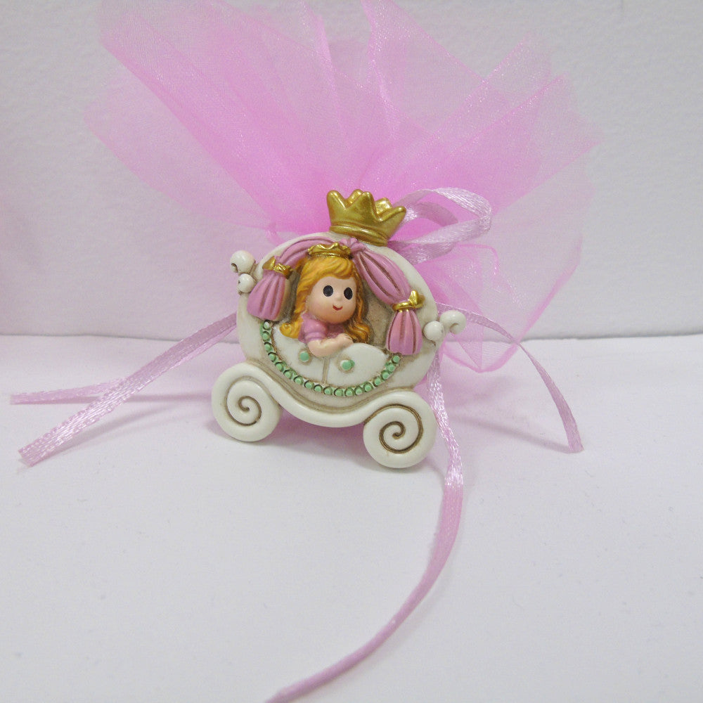 Sacchettino bomboniera Nascita Battesimo Segnaposto  Carrozza Principessa Bimba