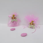 Sacchettino bomboniera Nascita Battesimo Segnaposto  Carrozza Principessa Bimba