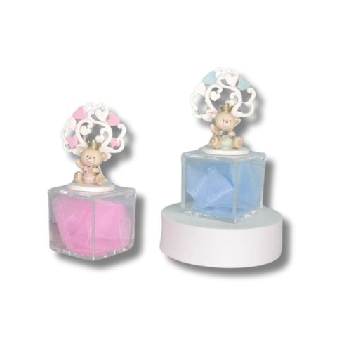 Bomboniera Nascita Battesimo Porta Confetti Orsetto Albero Della Vita