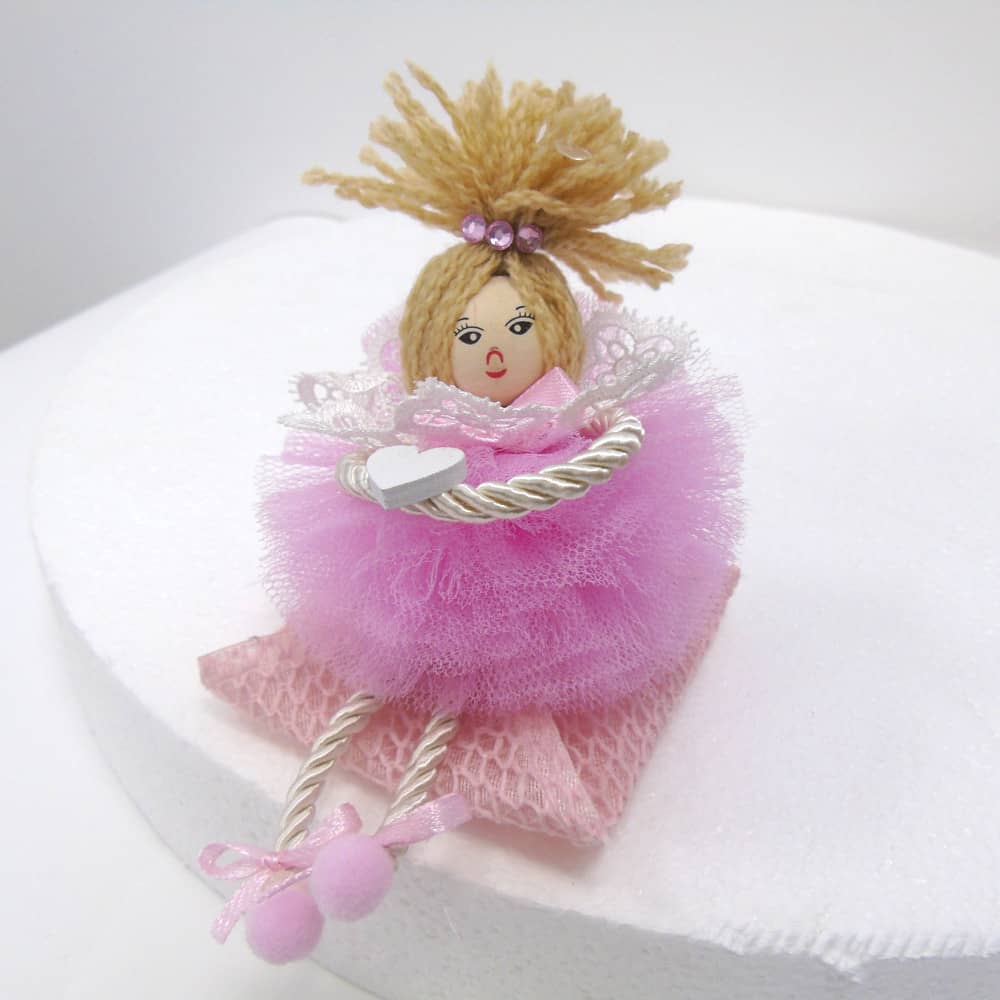 BOMBONIERE BAMBOLE FATTE A MANO NASCITA BATTESIMO BIMBA