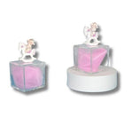 Bomboniera Nascita Battesimo Portaconfetti - Bimba su Cavallucci