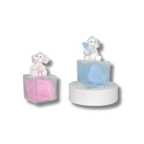 Bomboniera Nascita Battesimo Porta Confetti Elefantino