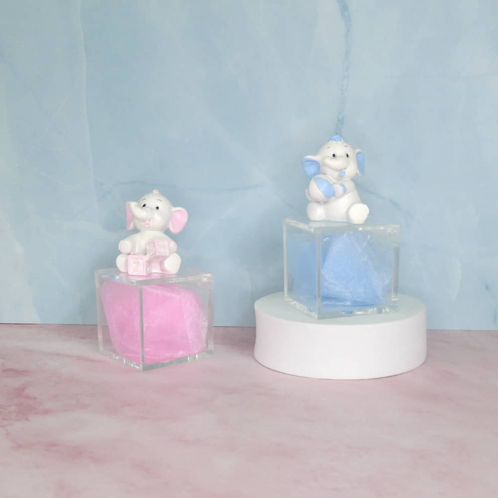 Bomboniera Nascita Battesimo Porta Confetti Elefantino