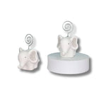 Bomboniera Battesimo Bimba Bimbo Portafoto con Clip Elefante