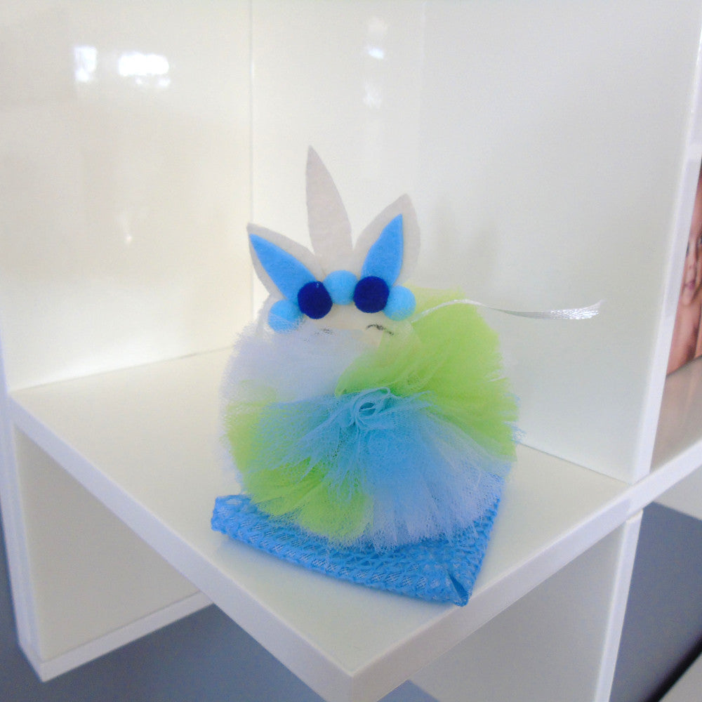 BOMBONIERE UNICORNO FATTE A MANO NASCITA BATTESIMO BIMBO - celeste