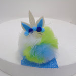 BOMBONIERE UNICORNO FATTE A MANO NASCITA BATTESIMO BIMBO - celeste verde