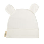 Cappellino Neonato Nascita in Cotone 0/1 Mese - Bianco
