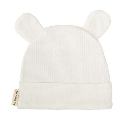 Cappellino Neonato Nascita in Cotone 0/1 Mese - Bianco