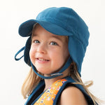 CAPPELLINO BAMBINA CON PROTEZIONE UV - BLU 12-24 M