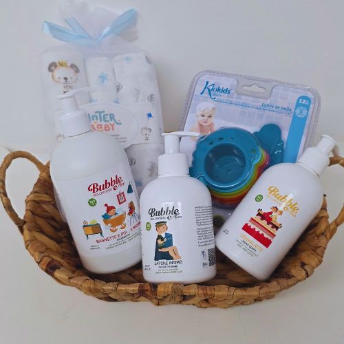 Cesto Neonato Nascita - Idea Regalo Nascita - Bagnetto Bimbo