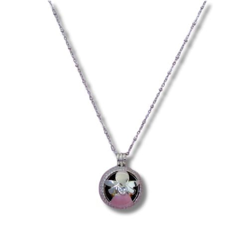 Collana Chiama Angeli Gravidanza - Angelo con Strass