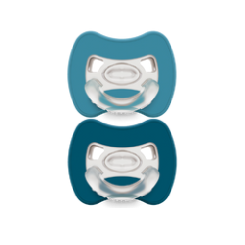 Ciuccio Super Leggero in Silicone Medicale - Avio Blu - Bipack - 2-6 Mesi