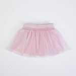 COMPLETO BAMBINA NEONATO ESTIVO COTONE + TULLE "CIGNO" - gonna in tulle