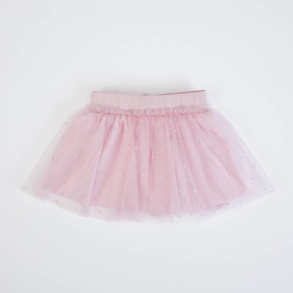 COMPLETO BAMBINA NEONATO ESTIVO COTONE + TULLE "CIGNO" - gonna in tulle