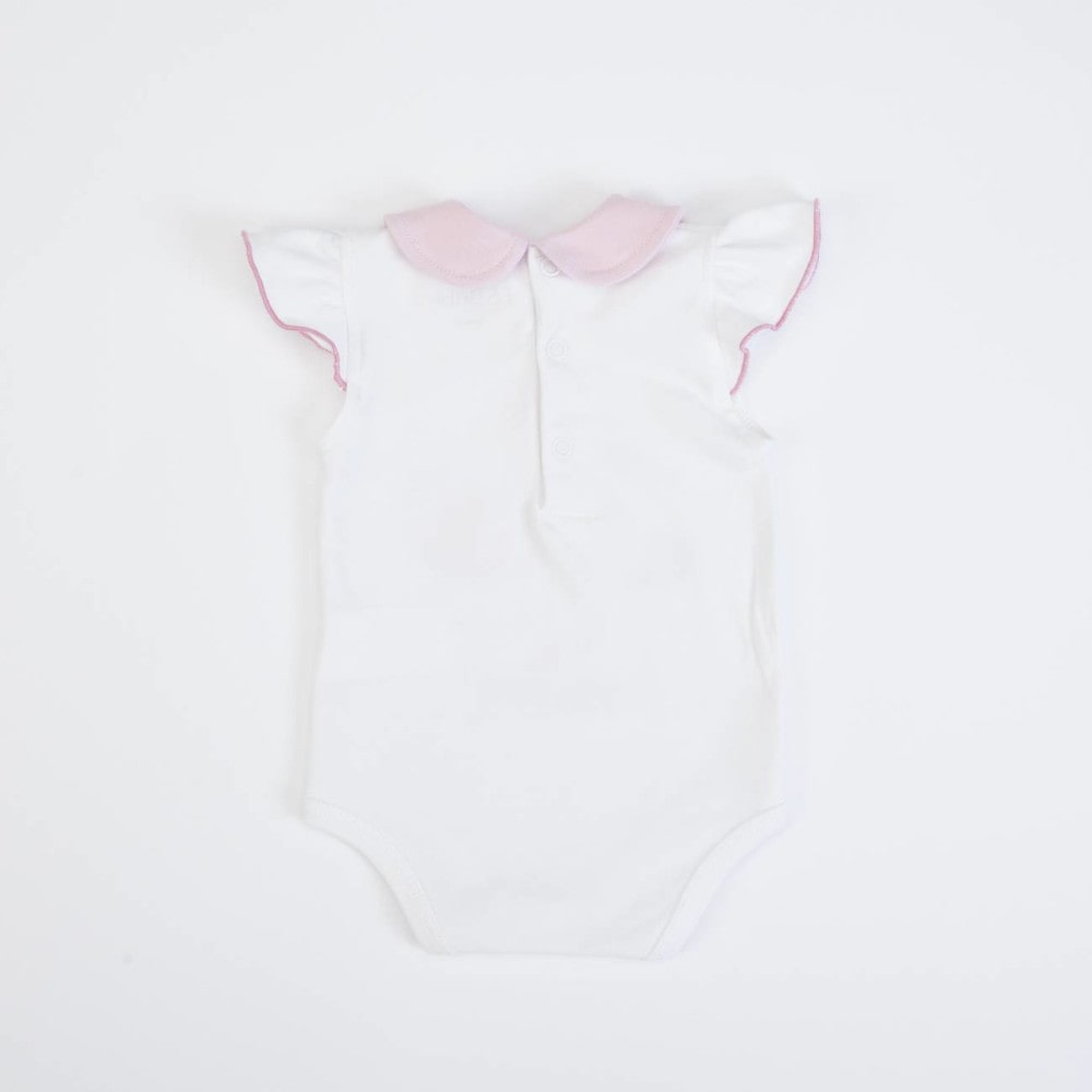 COMPLETO BAMBINA NEONATO ESTIVO COTONE + TULLE "CIGNO" - retro body