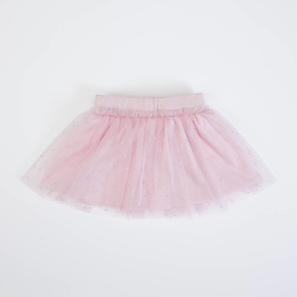 COMPLETO BAMBINA NEONATO ESTIVO COTONE + TULLE "CIGNO" - retro gonna in tulle