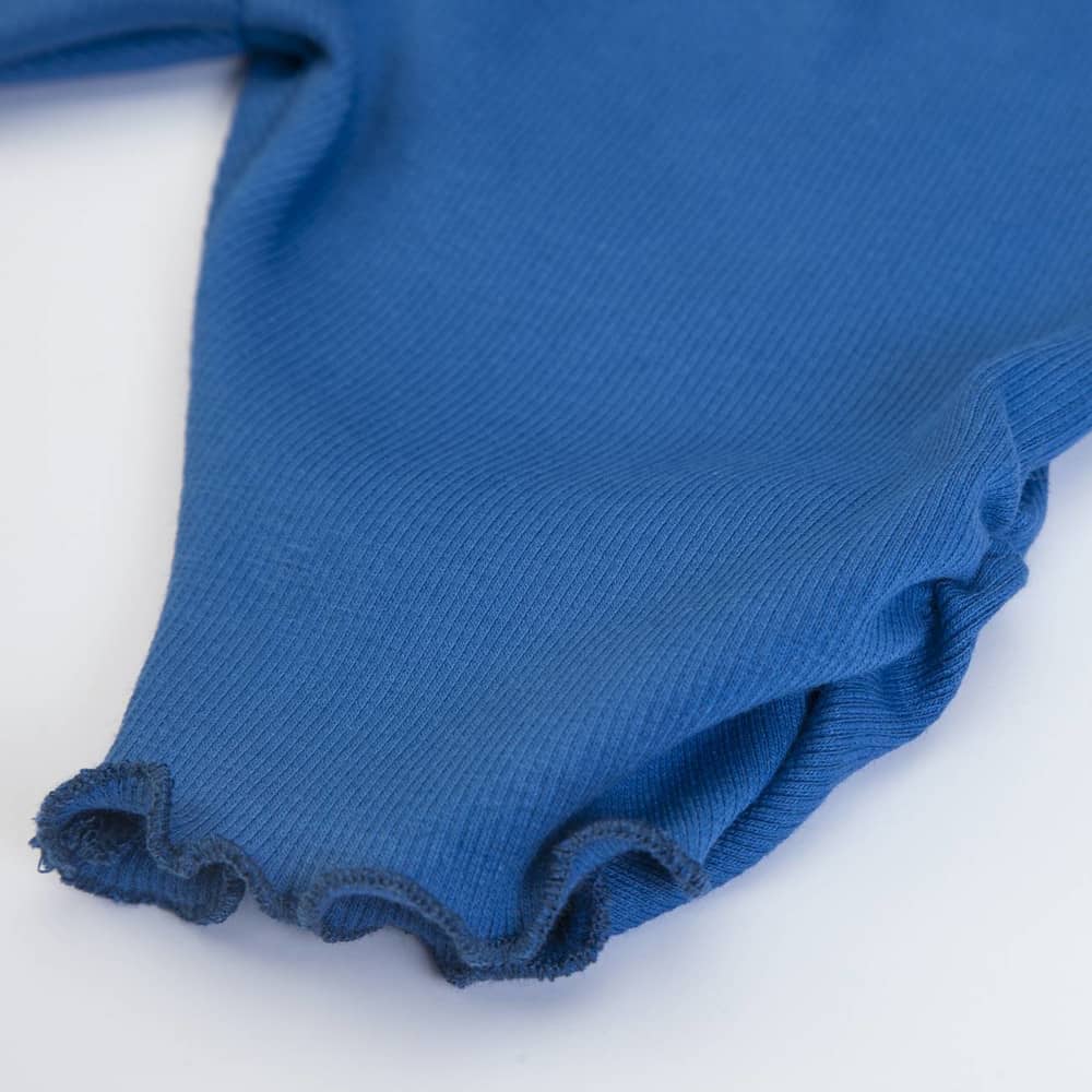 COMPLETO NEONATA BAMBINA ESTIVO "FIORI BLU" - dettaglio leggings