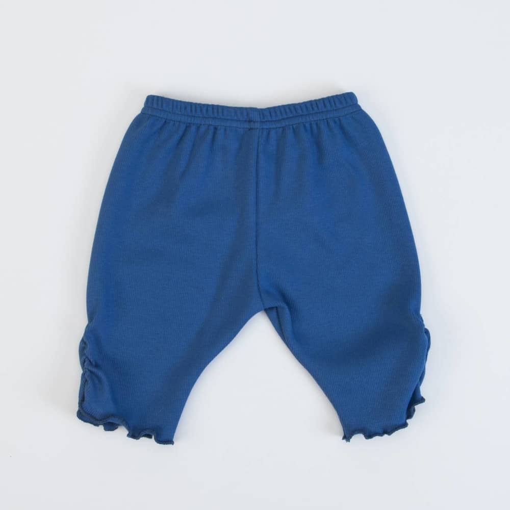 COMPLETO NEONATA BAMBINA ESTIVO "FIORI BLU" - retro leggings