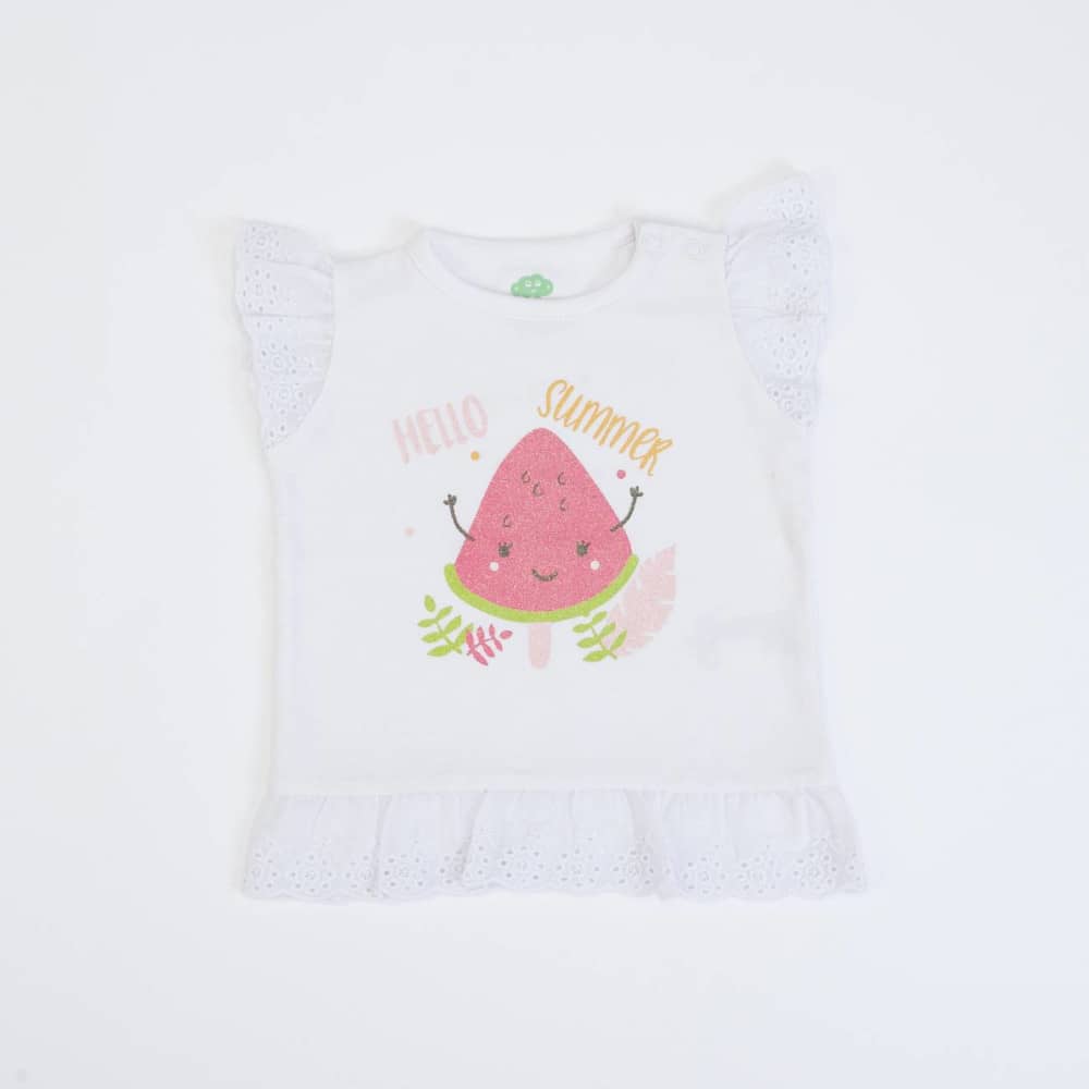 COMPLETO NEONATA BAMBINA ESTIVO "FRAGOLA" - Maglia