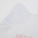 COMPLETO NEONATA BAMBINA ESTIVO "FRAGOLA" - Dettaglio pizzo