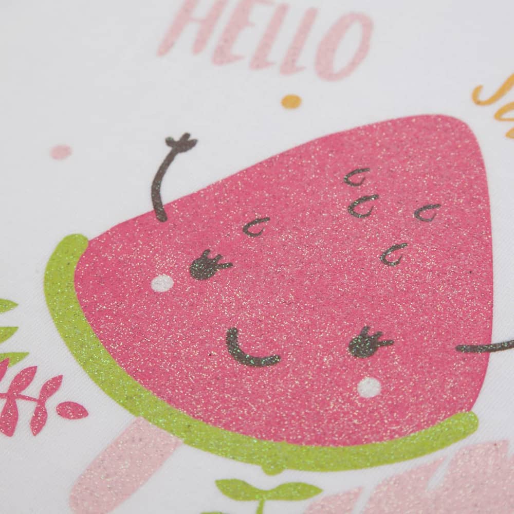 COMPLETO NEONATA BAMBINA ESTIVO "FRAGOLA" - Dettaglio stampa