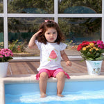 COMPLETO NEONATA BAMBINA ESTIVO "FRAGOLA"