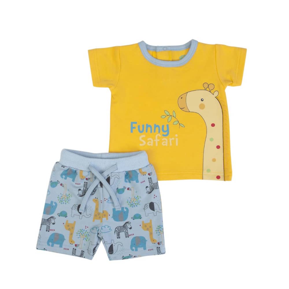 COMPLETO NEONATO BAMBINO MEZZA MANICA "GIRAFFA"