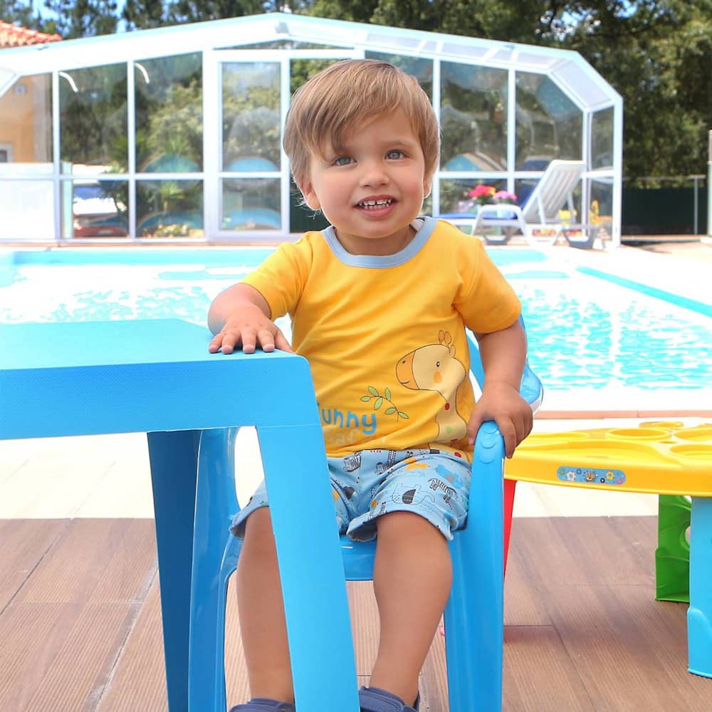 COMPLETO NEONATO BAMBINO MEZZA MANICA "GIRAFFA" - indossato