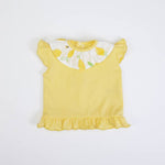 COMPLETO NEONATA BAMBINA ESTIVO IN COTONE "LIMONI" - maglia