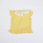 COMPLETO NEONATA BAMBINA ESTIVO IN COTONE "LIMONI" - retro maglia