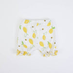 COMPLETO NEONATA BAMBINA ESTIVO IN COTONE "LIMONI" - retro pantaloncino
