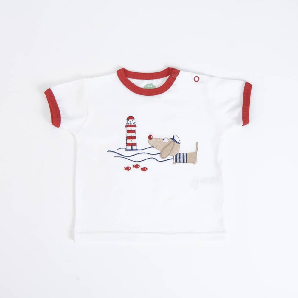 COMPLETO NEONATO BAMBINO MEZZA MANICA "CANE" - maglia