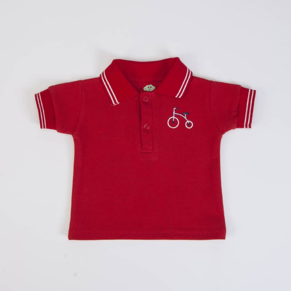 COMPLETO NEONATO BAMBINO DENIM CON POLO "BICI" - polo