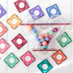 16 Pezzi - Palline - Pastello - 100% Legno ABS Atossico - Apprendimento - Connetix