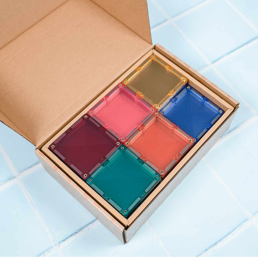 Tessere Magnetiche - Piccole e Grandi - Pastello - 100% Plastica ABS Atossica - 40 pezzi - Connetix
