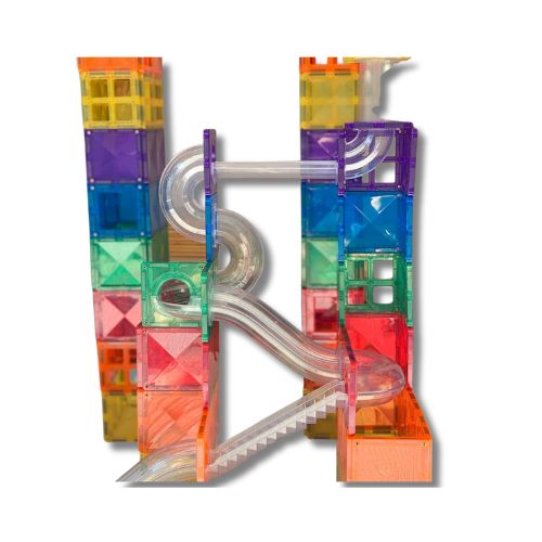 92 Pezzi - Pacco Pista Palline - Arcobaleno - Connetix