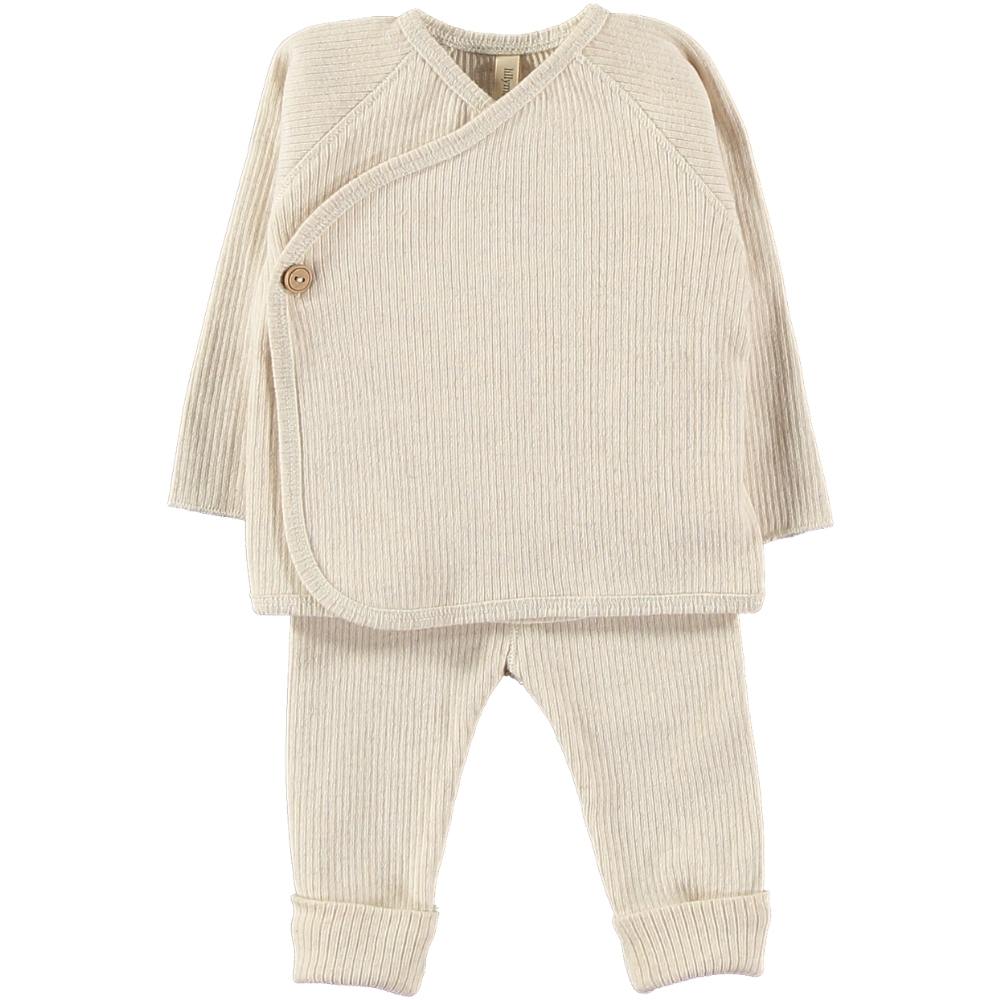 Coordinato Neonato in Caldo Cotone - Easycanale Beige - 1-3 Mesi