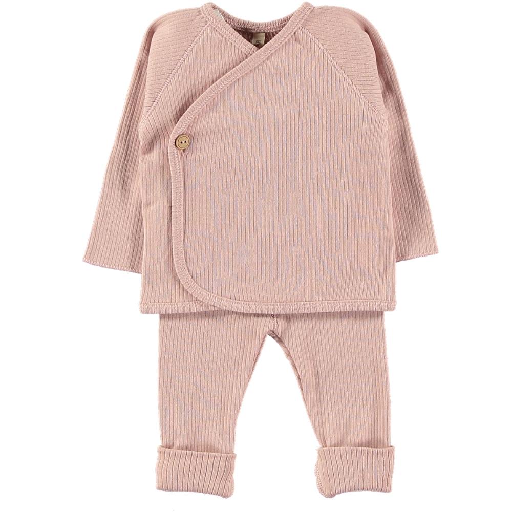 Coordinato Neonato in Caldo Cotone - Easycanale Rosa - 1-3 Mesi