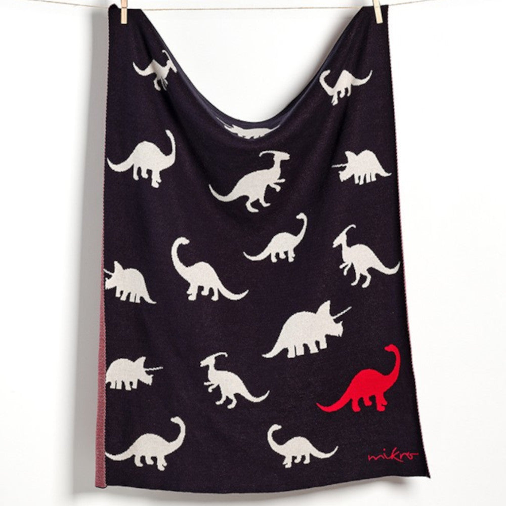 Copertina Lettino in Cotone Gots - Dinosauri