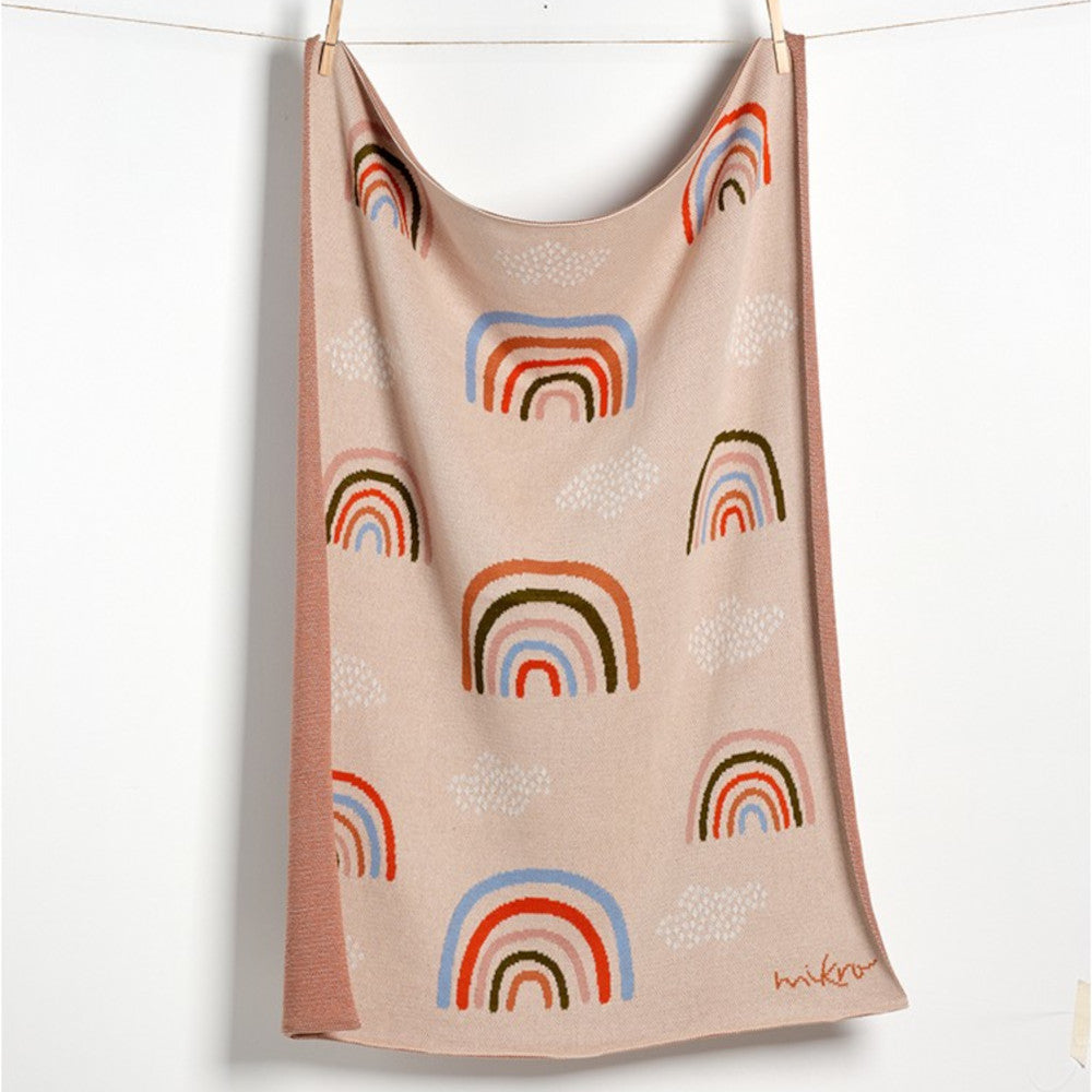 Copertina Lettino in Cotone Gots - Arcobaleno