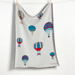 Copertina Lettino in Cotone Gots - Mongolfiere