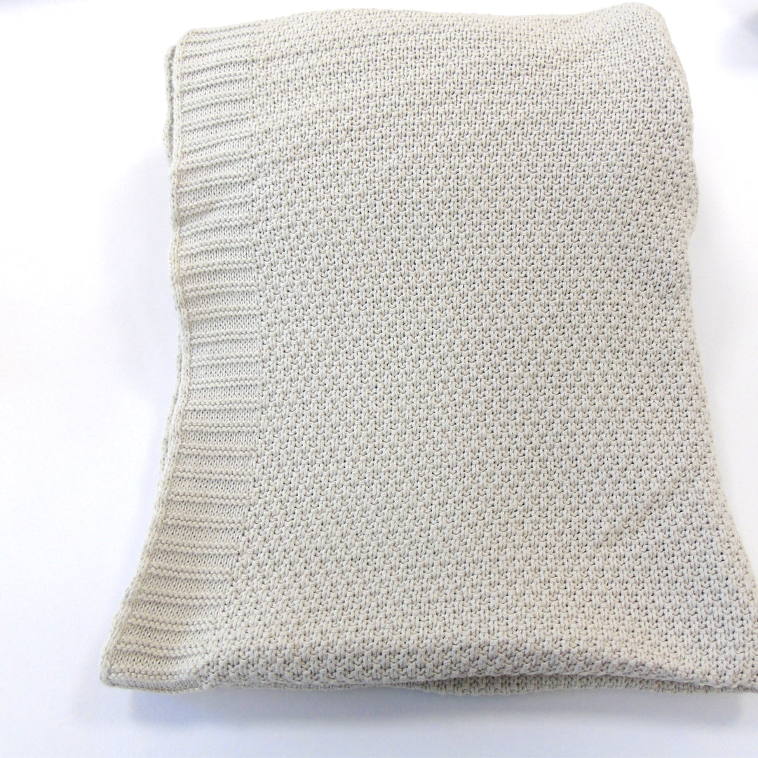 COPERTINA NEONATO CARROZZINA CULLA PASSEGGINO IN TRICOT - COTONE - SABBIA