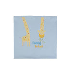 COPERTINA NEONATO CARROZZINA CULLA PASSEGGINO PRIMAVERILE IN COTONE "GIRAFFA" - ricamo