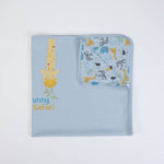 COPERTINA NEONATO CARROZZINA CULLA PASSEGGINO PRIMAVERILE IN COTONE "GIRAFFA" - Particolare stampa interna