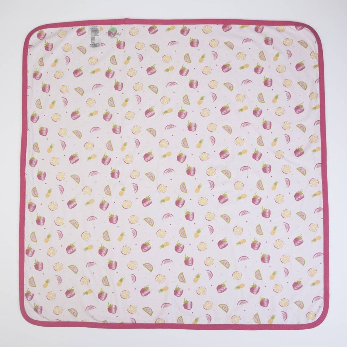 COPERTINA NEONATO CARROZZINA CULLA PASSEGGINO PRIMAVERILE IN COTONE "FRAGOLA" - Retro