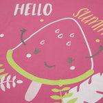 COPERTINA NEONATO CARROZZINA CULLA PASSEGGINO PRIMAVERILE IN COTONE "FRAGOLA" - Particolare stampa